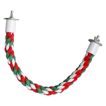 Birds Rope Perch Parrot Cage Stand Toy Climbing Rope for Small Medium Parrot Spiral Rope Cage Accessories , 30cm