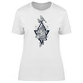 thumbnail image 1 of Birds & Roses Geometric Line Art T-Shirt Women -Image by Shutterstock, Female Large, 1 of 2