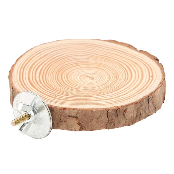 Birds Round Platform Natural Wooden Stand for Cage Birds Parrots Biting Standing