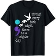 thumbnail image 1 of Birds Semicolon Gift Suicide Prevention Awareness T-Shirt, 1 of 4