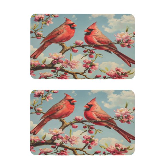 Birds Sit on Tree Branch Strong Fridge Magnets Refrigerator Magnets Sticker Decor for Whiteboards Locker 4"x2.5" 2 Pack