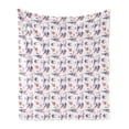 thumbnail image 1 of Birds Soft Flannel Fleece Throw Blanket, Floral Tropical Composition with Monstera Leaves and Animals Exotic Summer Design, Cozy Plush for Indoor and Outdoor Use, 50" x 60", Multicolor, by Ambesonne, 1 of 5