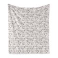thumbnail image 1 of Birds Soft Flannel Fleece Throw Blanket, Spotted Neck Swallow and Red-Rumped Swallow Perching on Parallel Wires, Cozy Plush for Indoor and Outdoor Use, 50" x 60", Pale Grey and Dimgrey, by Ambesonne, 1 of 6