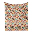 thumbnail image 1 of Birds Soft Flannel Fleece Throw Blanket, Whimsical Birds in Different Colors and Swirled Motifs Kindergarten Composition, Cozy Plush for Indoor and Outdoor Use, 50" x 60", Multicolor, by Ambesonne, 1 of 6