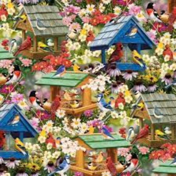 Birds Spring Again Cotton Fabric