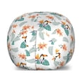 thumbnail image 1 of Birds Storage Toy Bag Chair, Foxwood and Orchid Flowers with Palm Leaves Tropical Flora Fauna Hawaii Toucan Animal, Stuffed Animal Organizer Washable Bag, Large Size, Multicolor, by Ambesonne, 1 of 3