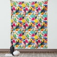 thumbnail image 1 of Birds Tapestry, Futuristic Design of Contrast Colored Toucan Cockatoo Parrot Flamingo and Pelican, Wall Hanging for Bedroom Living Room Dorm Decor, 40W X 60L Inches, Multicolor, by Ambesonne, 1 of 5