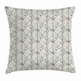 thumbnail image 1 of Birds Throw Pillow Cushion Cover, Spriggy Forest Trees with Leaves and Flying Burgundy Blue and Mustard Swallow Birds, Decorative Square Accent Pillow Case, 24 X 24 Inches, Multicolor, by Ambesonne, 1 of 1