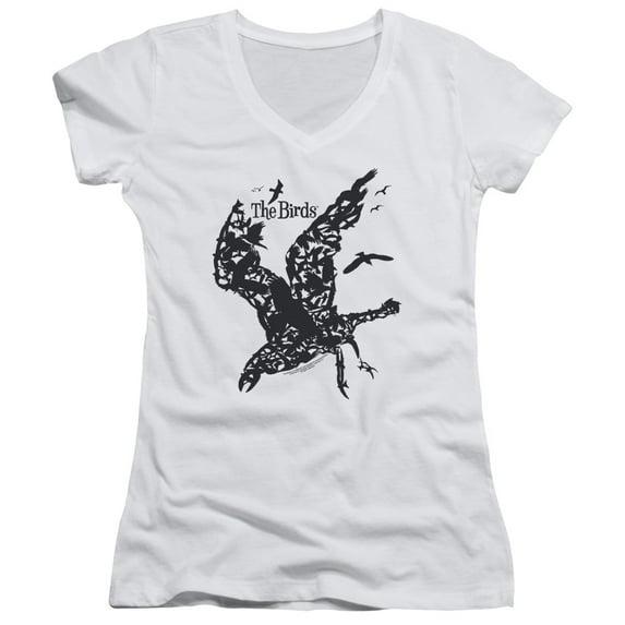 Birds Title Junior Women's T-Shirt V-Neck White
