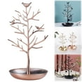 thumbnail image 1 of Birds Tree Jewelry Stand with Metal Tray, Multifunctional Earring Necklace Holder, Jewelry Organizer Rack for Rings, Earrings,Necklaces & Bracelets, Decorative Candy Shop Design for Bedroom & Desk, B, 1 of 9