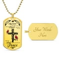 thumbnail image 1 of Birds Tree Of Life Faith Cross Luxury Dog Tag - Graphic Military Dog Tag Necklace (Optional Personalized Engraving), 1 of 5