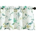 thumbnail image 1 of Birds Vines Printed Curtains Valance for Kitchen Bath Laundry Bedroom Living Room, Rod Pocket Semi-Blackout Valances for Windows, 52 x 18 Inch, Green Birds, One Panel, 1 of 6