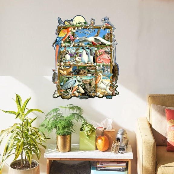 Birds Whimsical Wall Art, Door Hanger by Laura Seeley | Love Family Kids Decor - 8513001-LS