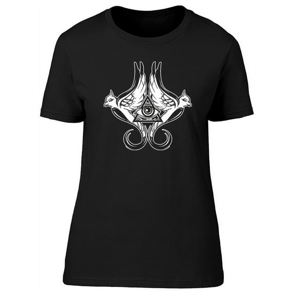 Birds With All Seeing Eye T-Shirt Women -Image by Shutterstock, Female x-Large