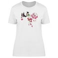 thumbnail image 1 of Birds With Pink Flowers T-Shirt Women -Image by Shutterstock, Female Small, 1 of 2