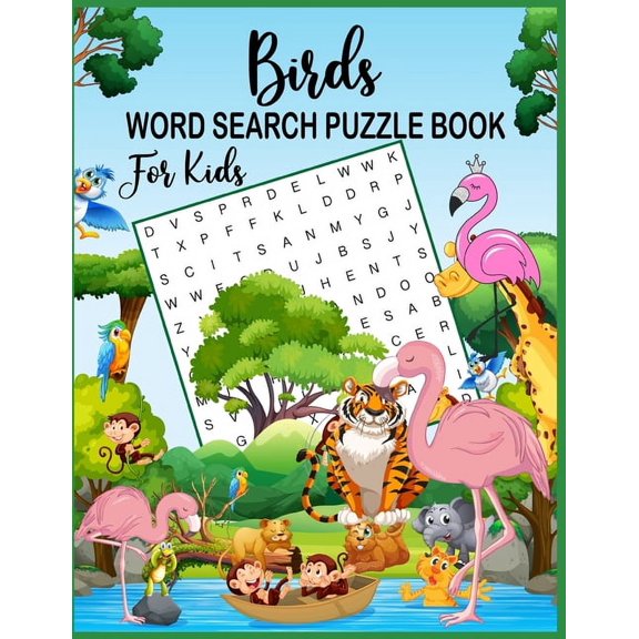Birds Word Search Puzzle Book For Kids