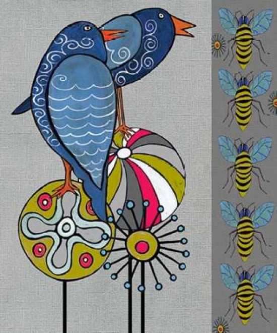 Birds and Bees Canvas Art - Shanni Welsh (20 x 24)