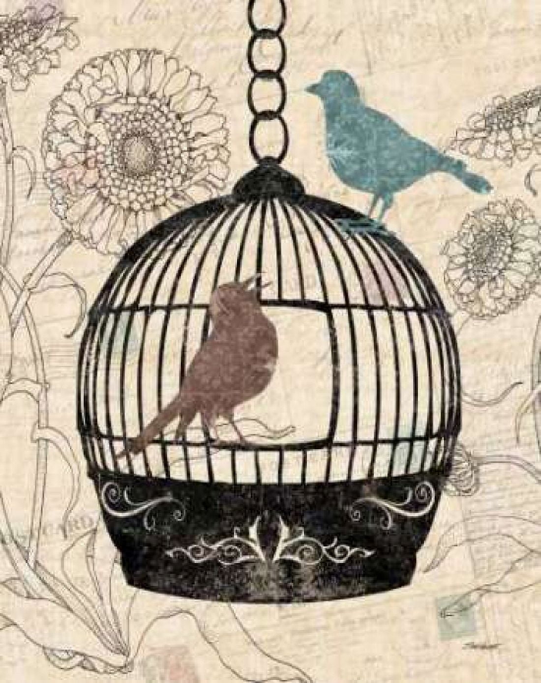 Birds and Blooms I Canvas Art - Todd Williams (24 x 30)