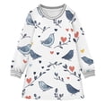 thumbnail image 1 of Birds and Branches Pattern Girls'long-sleeved dress Thickened A-dress Warm Dress Basic Shirt Party Dresses, 1 of 2