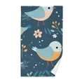 thumbnail image 1 of Birds and Floral Cotton Face Towels Soft Hand Towel Absorbent Bathroom Towel for Kitchen Hotel Decoration, 1 of 7