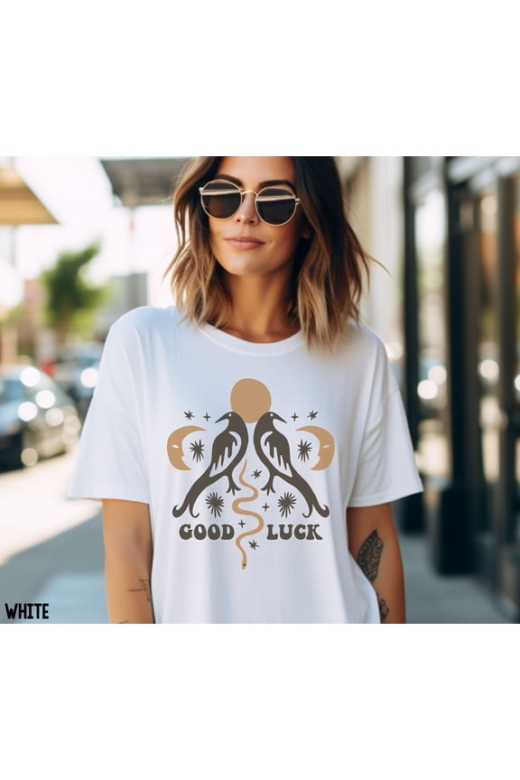Birds and Snake Graphic Tee Hippie Tshirt Retro Shirt Celestial Bird Snake T Shirt Style H