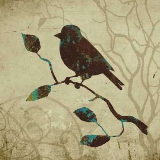 Birds in Blue IV Canvas Art - Steve Butler (24 x 24)