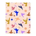 thumbnail image 1 of Birds in the Air - India Illustration Pattern Bird Floral Whimsical Pastel Nature Wildlife Unframed Wall Art Print 18 x 24 inches, 1 of 13