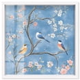 thumbnail image 1 of Birds in the Branches II Shadowbox Print Floral Wall Decor by Art Remedy, White Frame, 24 x 24, 1 of 7