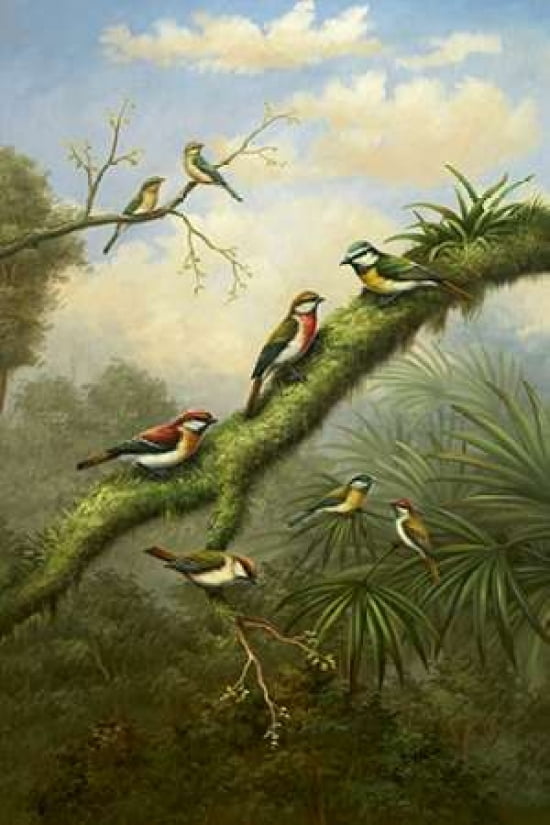 Birds of Plenty Canvas Art - Bilben (20 x 28)