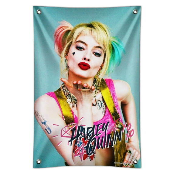 Birds of Prey Harley Quinn Blowing Kisses Home Business Office Sign