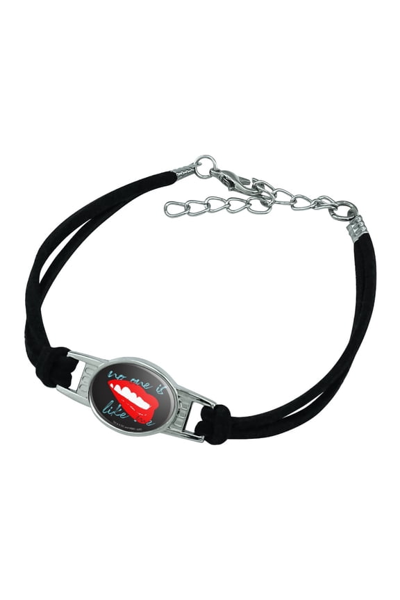 Birds of Prey Harley Quinn No One Like Me Novelty Suede Leather Metal Bracelet