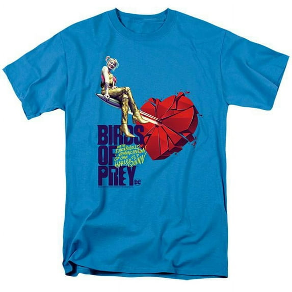 Birds of Prey & Heart-Short Sleeve Adult 18-1 T-Shirt, Turquoise - 2X