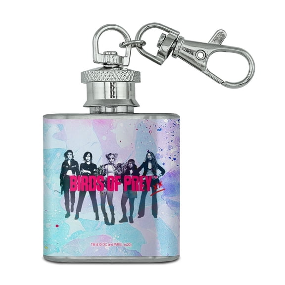 Birds of Prey Ladies Stainless Steel 1oz Mini Flask Key Chain