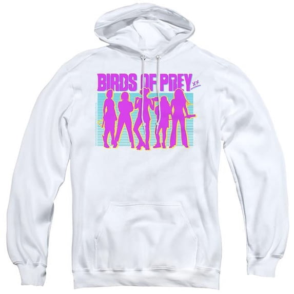 Birds of Prey & Silhouettes-Adult Pullover Hoodie, White - 2X