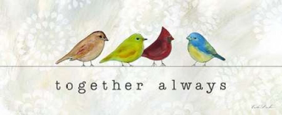 Birds of a Feather II Canvas Art - Caitlin Dundon (10 x 20)