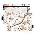 thumbnail image 1 of Birds on Branch with Flower 2 Pack Pencil Pouch for 3 Ring Binder Smooth Zipper Folders with Pockets Clear Window Pencil Case, 1 of 6