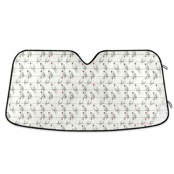 Birds on Line Car Windshield Sun Shade Foldable Car Front Window Visor Heat and UV Protection 53x23.5