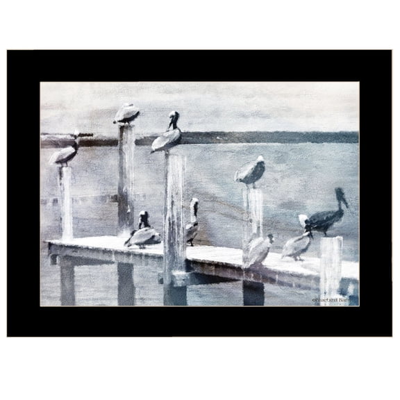 Birds on a Pier By Bluebird Barn Printed Wall Art Wood Multi-Color