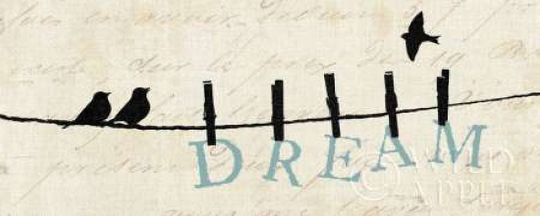 Birds on a Wire - Dream Canvas Art - Alain Pelletier (24 x 48)