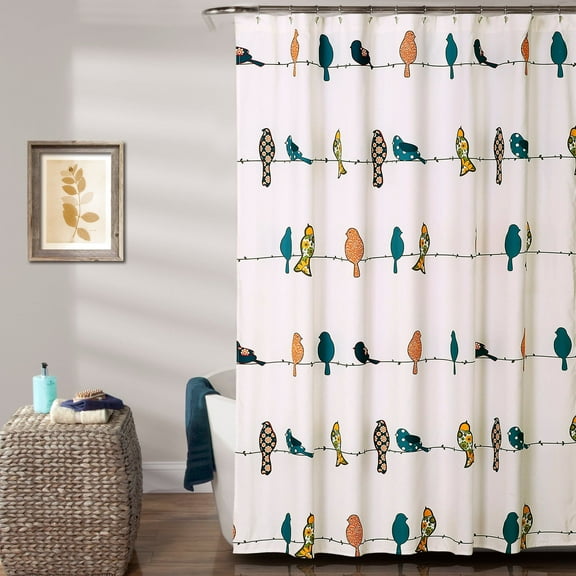 Birds on a Wire Shower Curtain - 72 in x 72 in