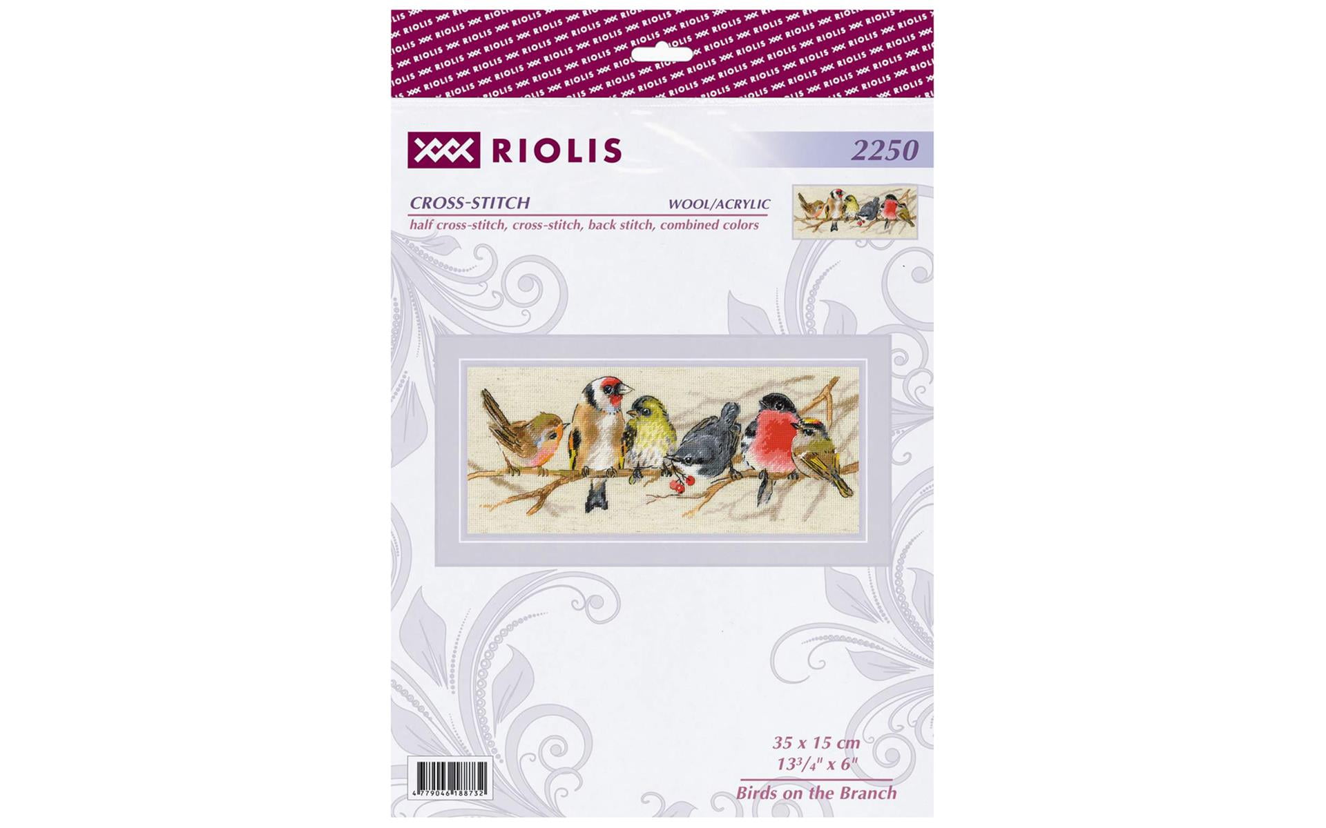 RIOLIS Counted Cross Stitch Kit 13.75"X6"-Birds