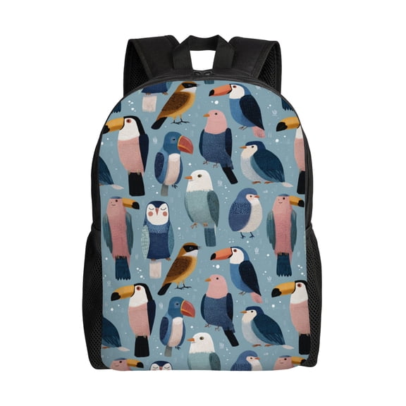 Birds in winter Backpack with 15 Inch Laptop Compartment,Water-Resistant Daypack, Large Capacity Backpack with Adjustable Breathable Shoulder Straps for Daily Use Travel Gym