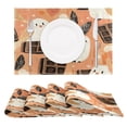 thumbnail image 1 of Birds with Chocolate Bars Reversible Placemat Non Slip Coffee Mat 18x12 Inch for Dining, Kitchen, Coffee, 1 of 9
