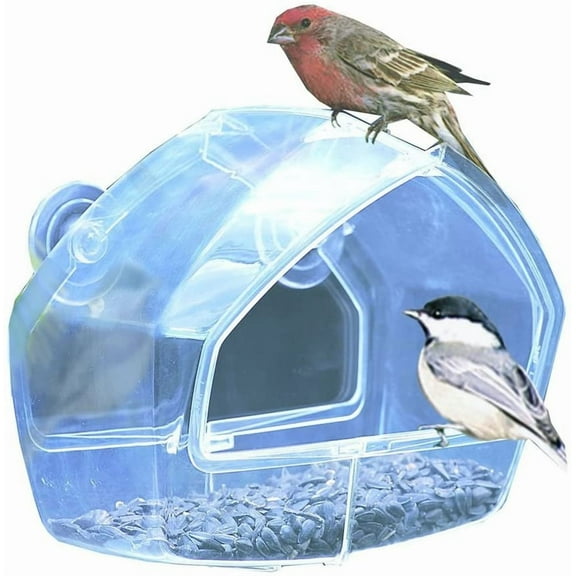 Perky-Pet Clear Window Bird Feeder Birdscape - Suction Cup Mount, Bird View - 1 Pack