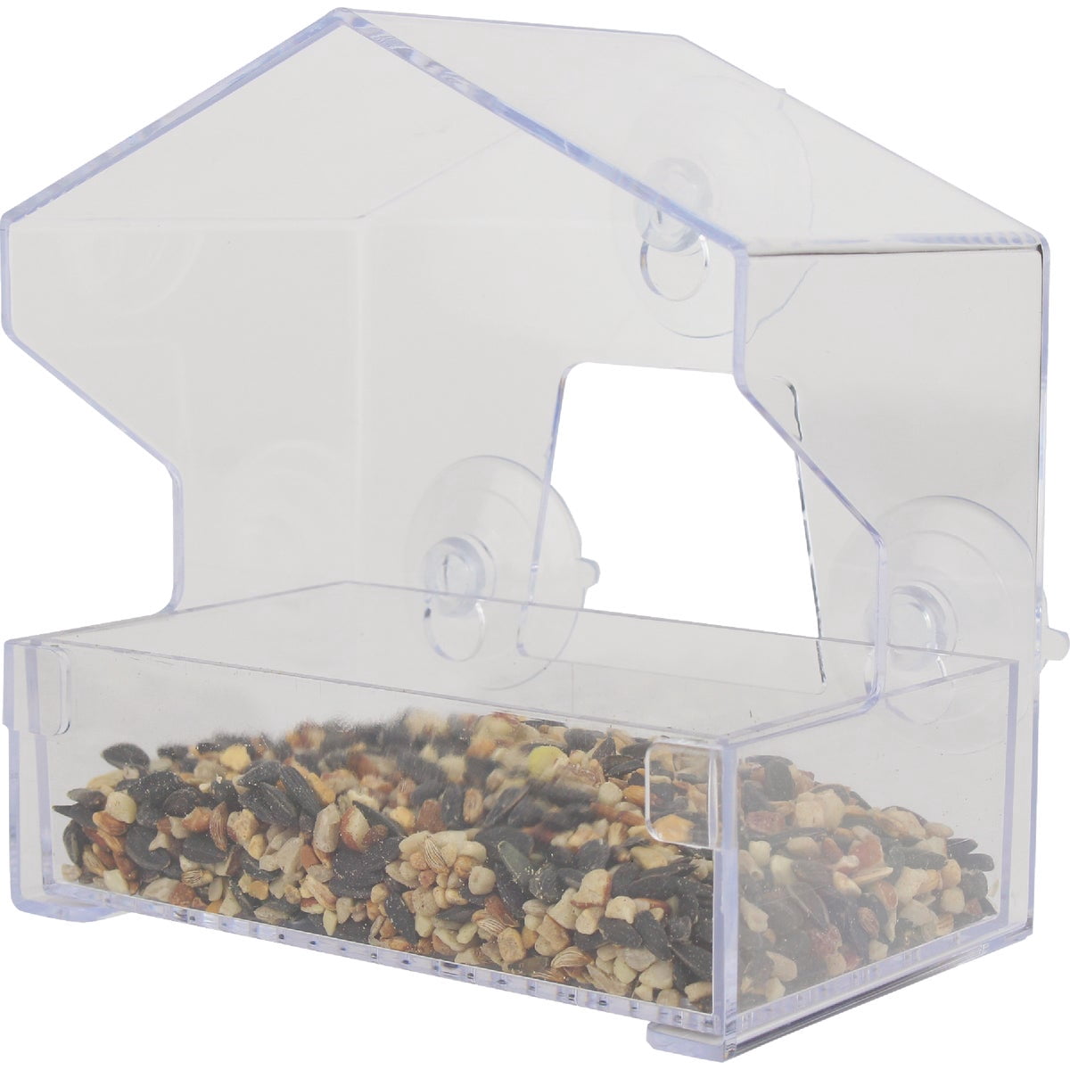 Pet Supplies Online Bird Feeder House for Window Clear Window Feeder 348 - Suction Cup Mount