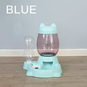 Birdsexy 2 in 1 Automatic Feeder Pet Stuff Dog Cat Drinking Bowl For Pets Water Drinking Feeder Storage Continuous Food Feeder for Pet Cat Dog - Blue