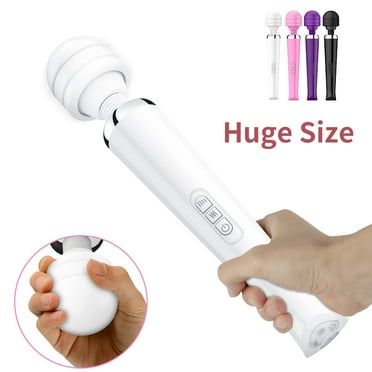 Axfly AV Vibrator Sex Toys for Women,8-Speeds 20-frequency Vibrating Wand, Rechargeable Cordless Personal Massager with Multi-Mode for Body Therapeutic, Muscle Aches & Sports Recovery - White