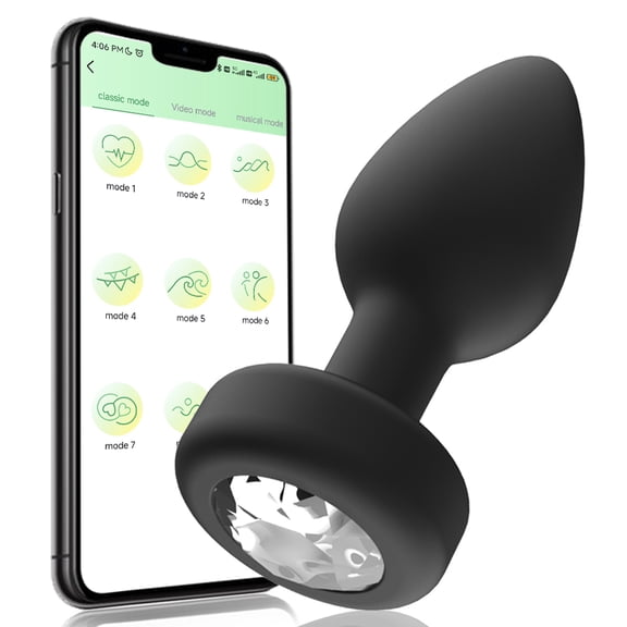 Birdsexy Anal Plugs Sex Toy for Men and Women, APP Control Anal Vibrators Prostate Massager for Male & Female,10 Vibration Modes Vibrating Butt Plug for Couples - Black M