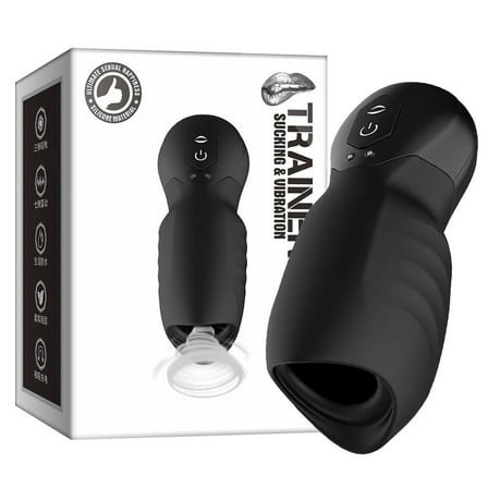 Birdsexy Automatic Male Masturbator, Pocket Stroker with 7 Vibrating & 3 Sucking Modes, Masturbation Cup Toys for Men, Black