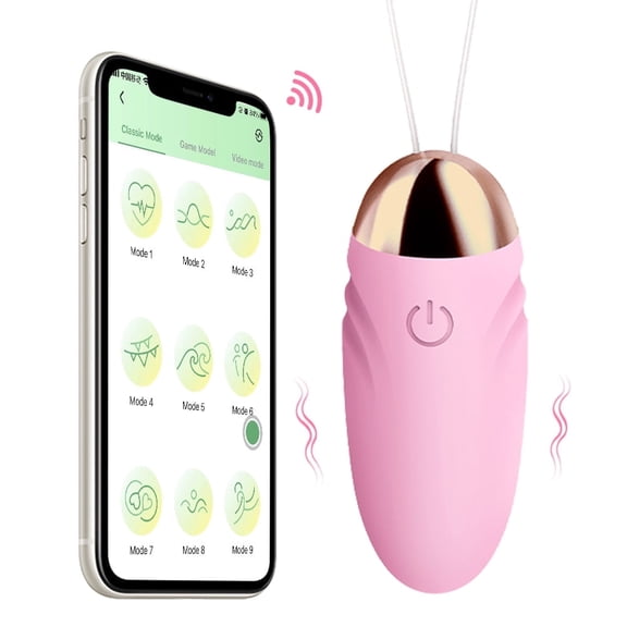 Birdsexy Female Vibrators Toys, APP Control 9-Frequency Vibration Jumping Egg,Pink